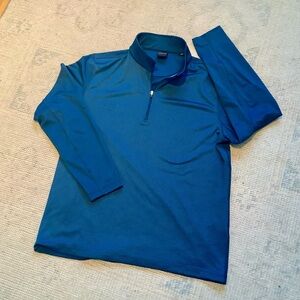 Dunning Golf Blue Quarter-Zip Golf Tennis Pullover Sz Large